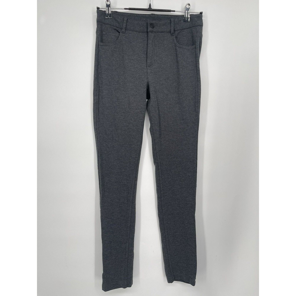 Athleta 2 Skinny Pants Womens Gray Excellent Stretch Knit Commuter‎ Trousers